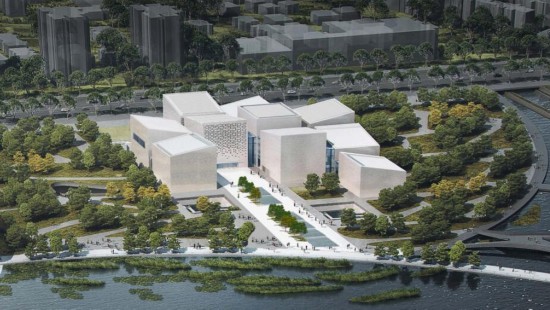 将于2021年10月建成對外開放(fàng)的蘇州博物館西館俯瞰圖